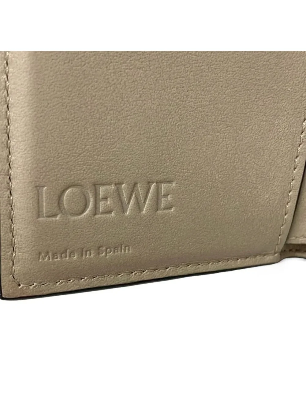 Loewe Trifold Wallet Green Brown